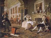 William Hogarth Group painting fashionable marriage Breakfast Spain oil painting artist